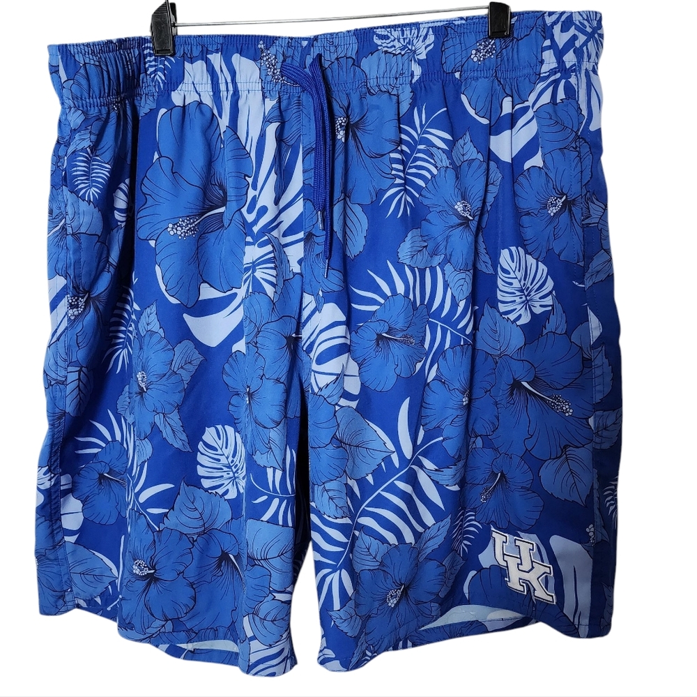 Colosseum Blue Floral UK Swim Trunks Size 3xl